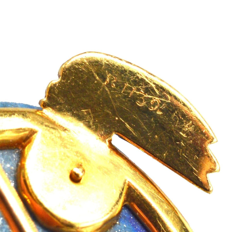 1950s Vintage Cartier Paris 18ct Gold and Lapis Lazuli Turtle Brooch | Parkin and Gerrish | Antique & Vintage Jewellery