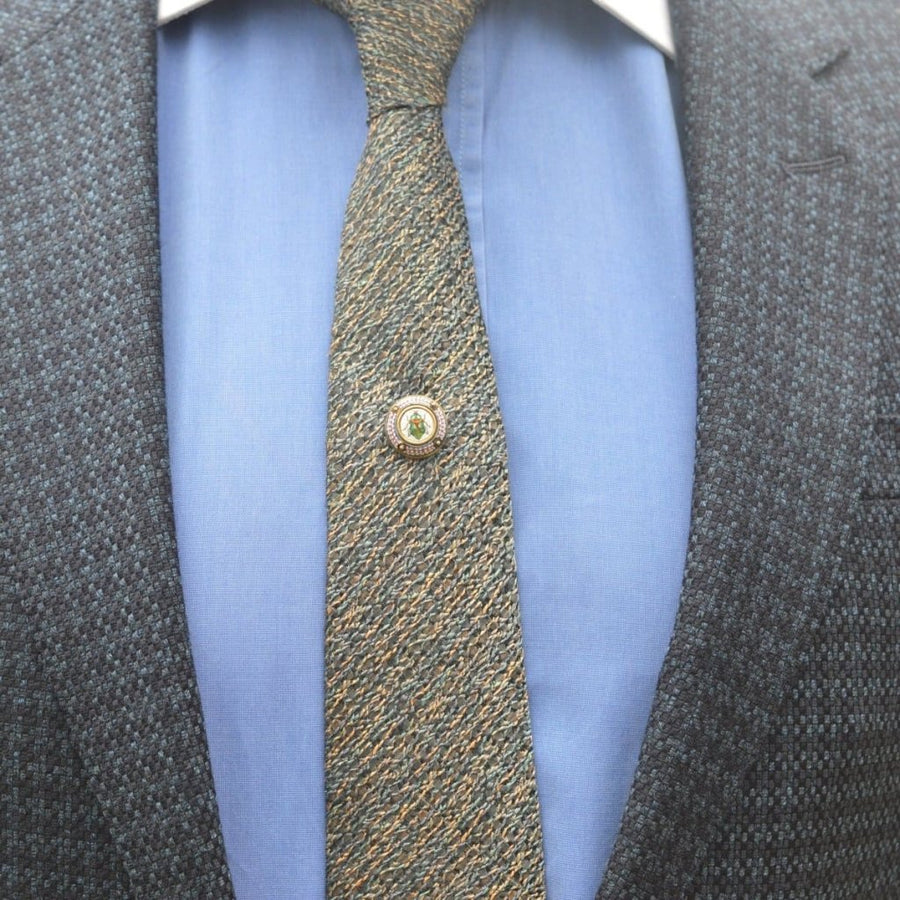 19th Century Egyptian Revival Micromosaic Tie Pin of a Scarab Beetle | Parkin and Gerrish (UK)