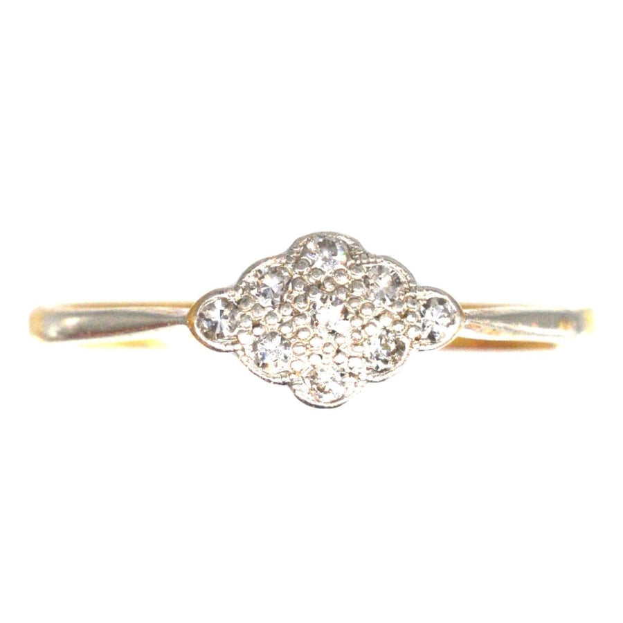 Art Deco 18ct Gold Diamond Cluster Ring | Parkin and Gerrish | Antique & Vintage Jewellery