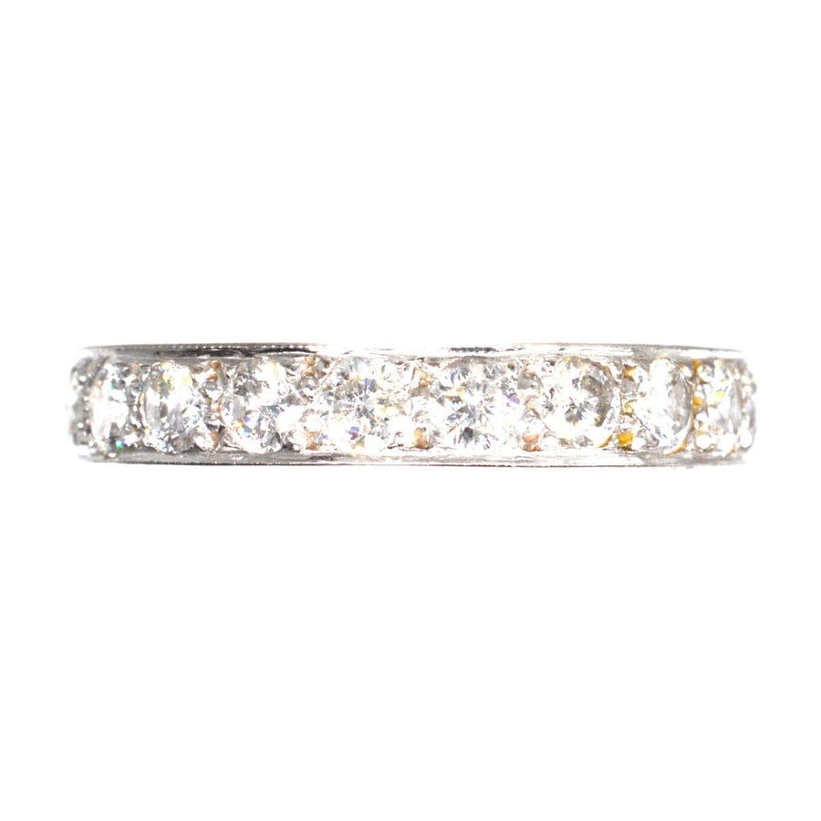 Art Deco 18ct White Gold Diamond Eternity Ring | Parkin and Gerrish | Antique & Vintage Jewellery