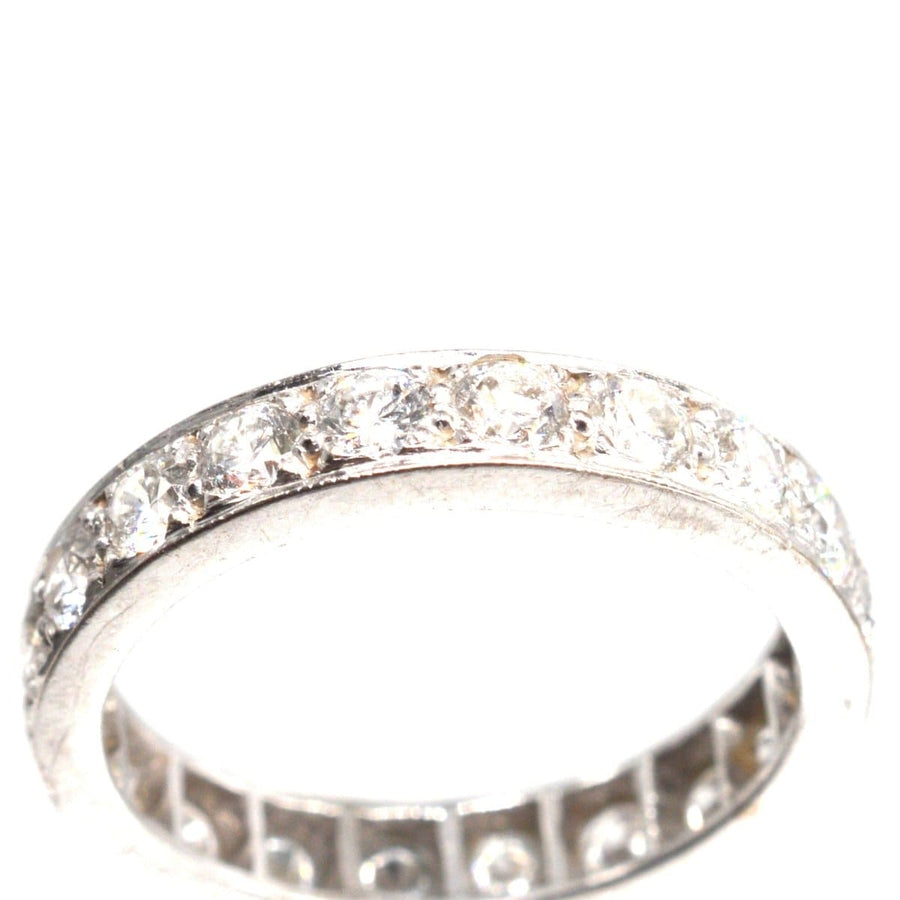 Art Deco 18ct White Gold Diamond Eternity Ring | Parkin and Gerrish | Antique & Vintage Jewellery