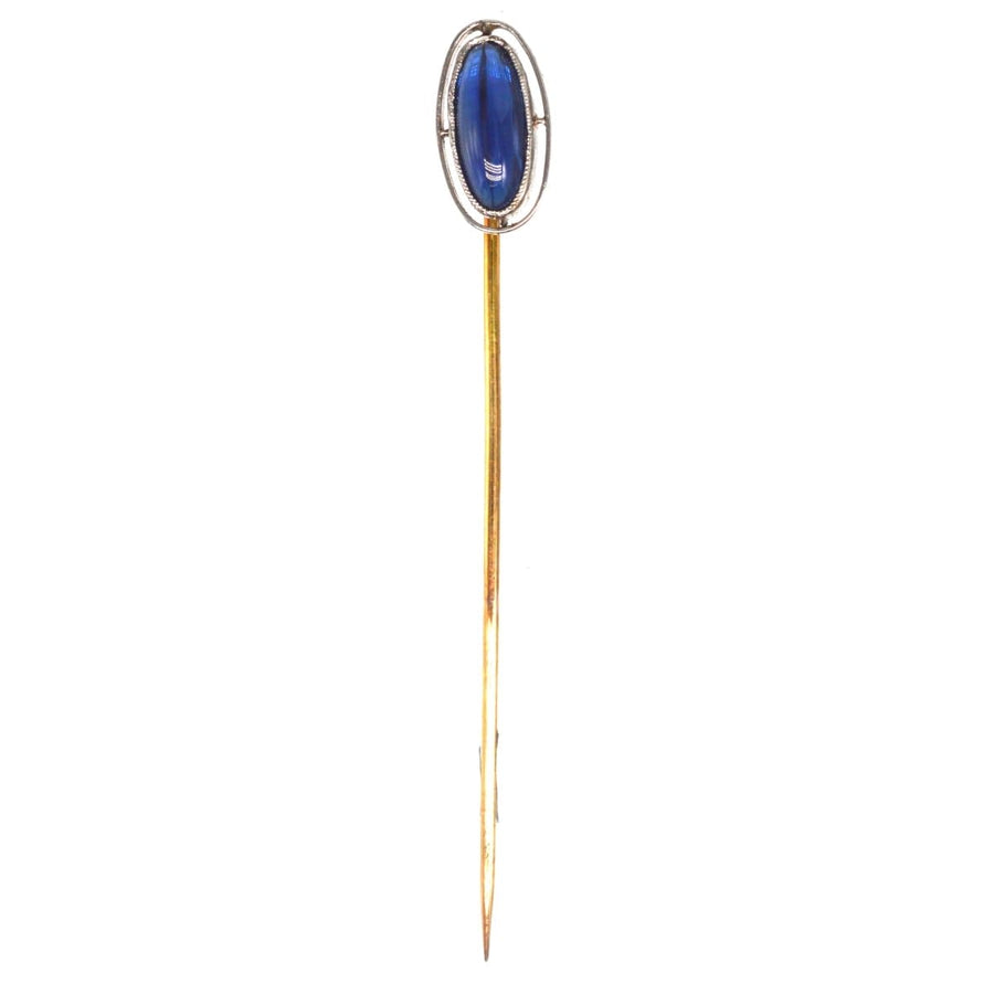 Art Deco Platinum & Sapphire Tie Pin | Parkin and Gerrish | Antique & Vintage Jewellery