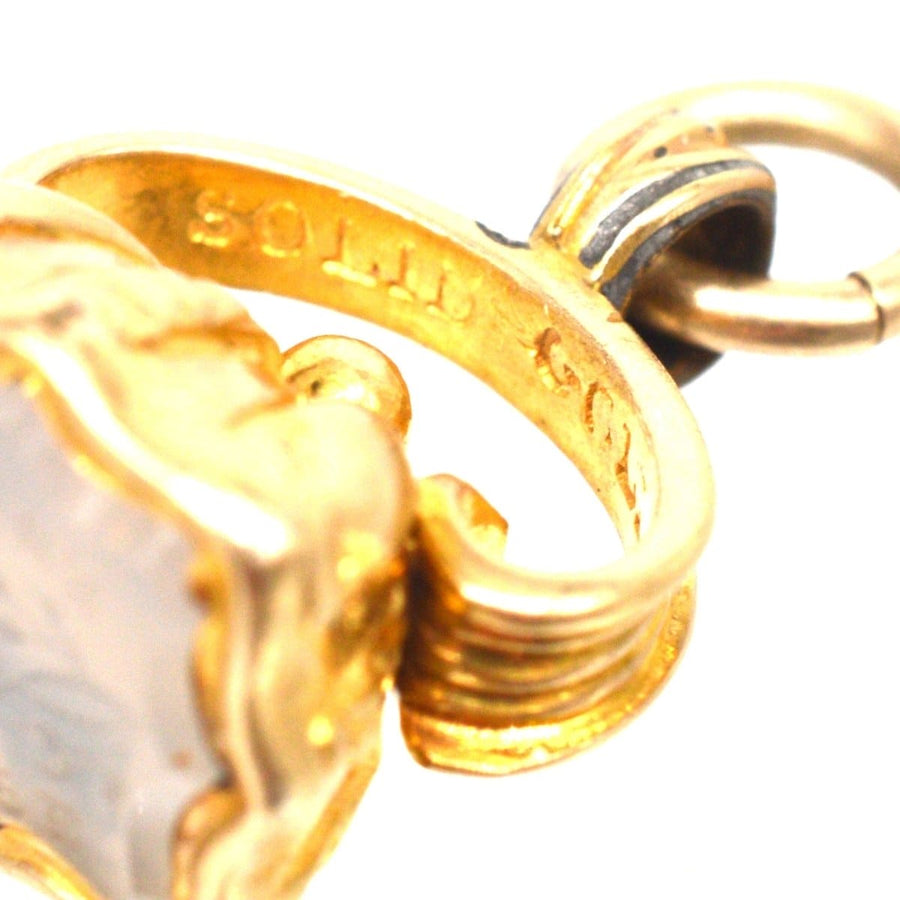 Early Victorian Gold Seal with Chalcedony Intaglio of "England's Hope"