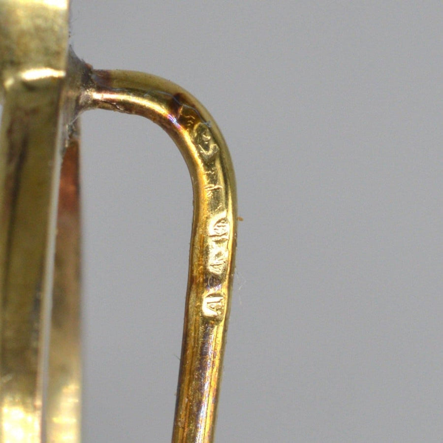 Edwardian 9ct Gold Large Wishbone on a 14ct Gold Tie Pin | Parkin and Gerrish | Antique & Vintage Jewellery