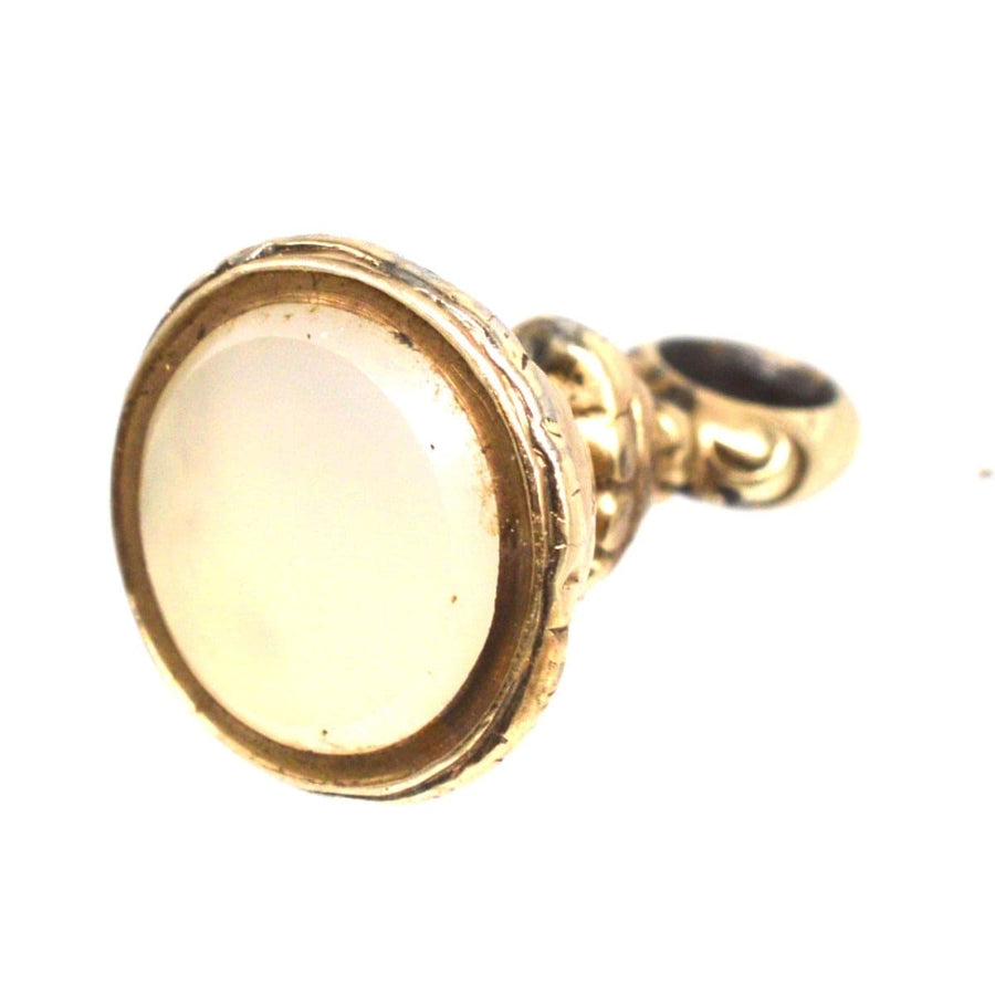 Regency Gold Cased Small Seal Charm with Chalcedony Base | Parkin and Gerrish | Antique & Vintage Jewellery