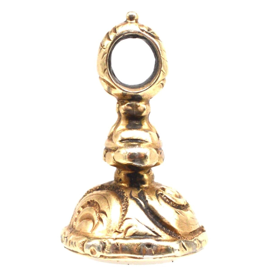 Regency Gold Cased Small Seal Charm with Chalcedony Base | Parkin and Gerrish | Antique & Vintage Jewellery