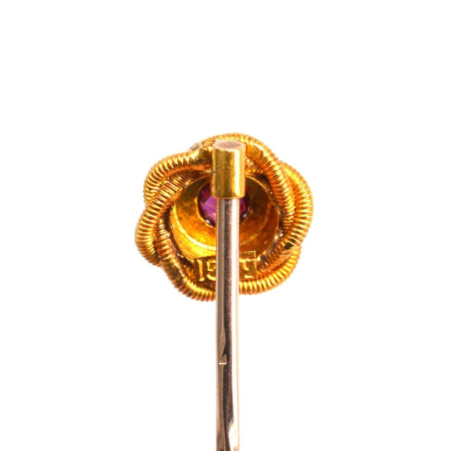 Victorian 15ct Gold Ruby Tie Pin | Parkin and Gerrish | Antique & Vintage Jewellery