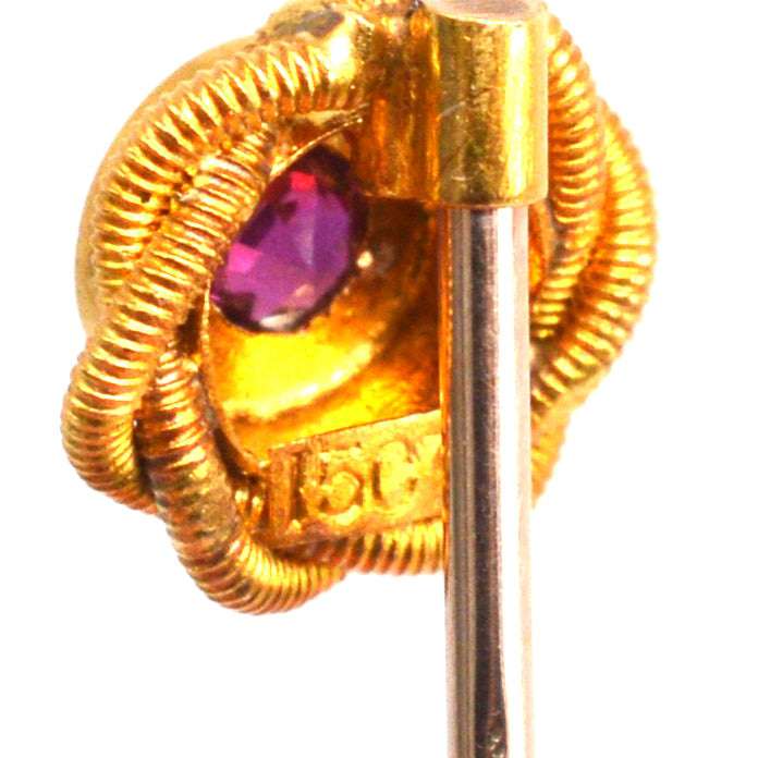 Victorian 15ct Gold Ruby Tie Pin | Parkin and Gerrish | Antique & Vintage Jewellery