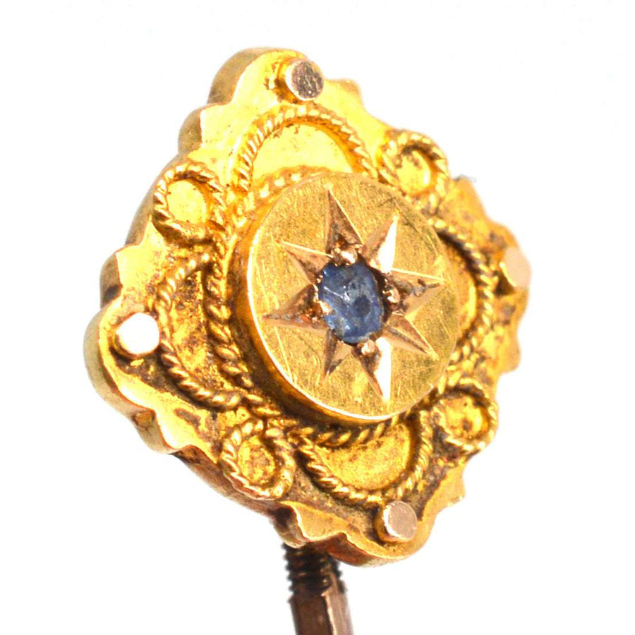 Victorian 15ct Gold Sapphire Tie Pin