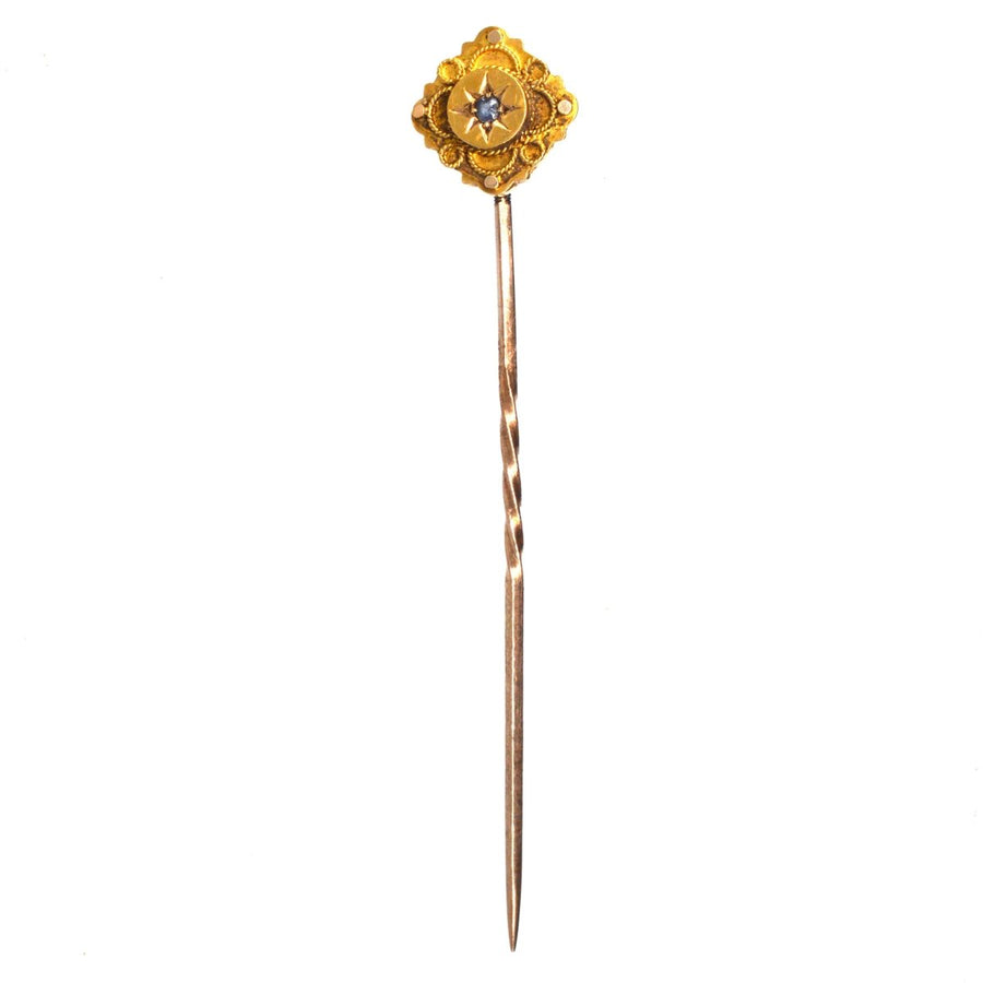 Victorian 15ct Gold Sapphire Tie Pin