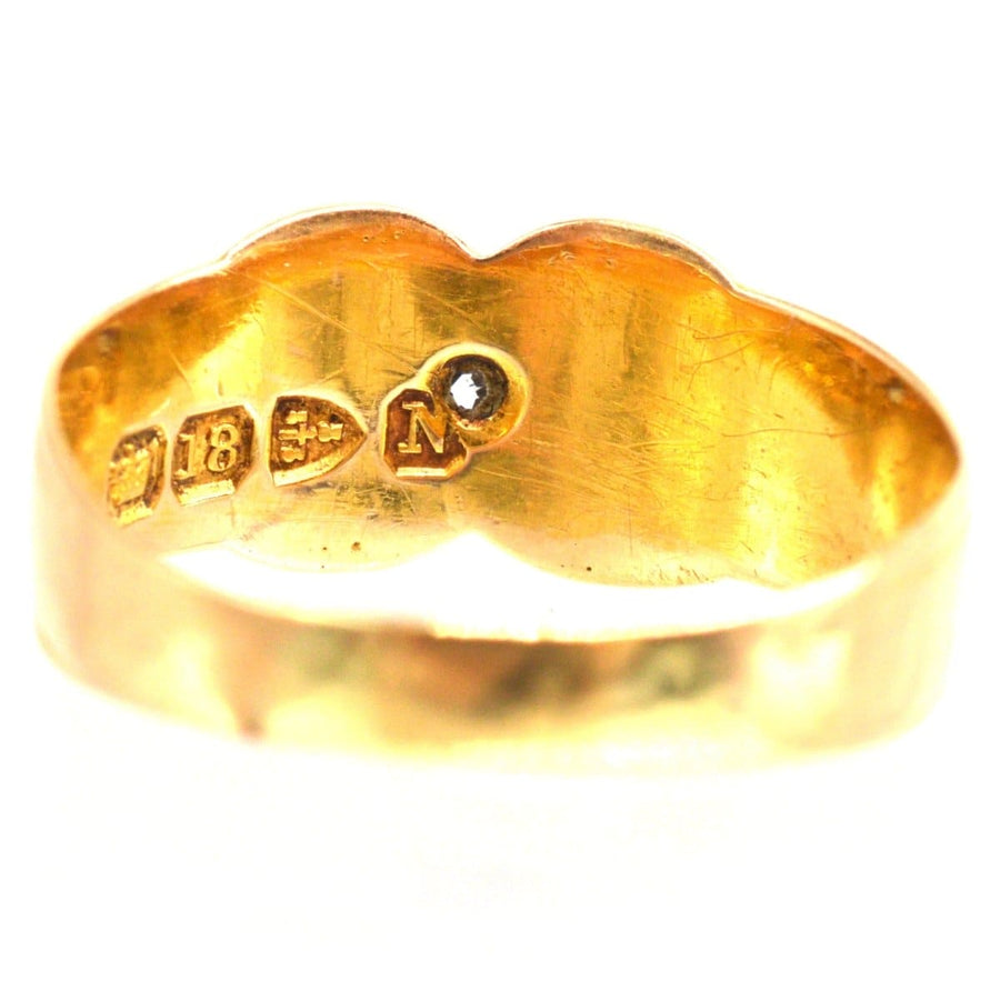 Victorian 18ct Gold and Diamond Kiss Ring | Parkin and Gerrish | Antique & Vintage Jewellery