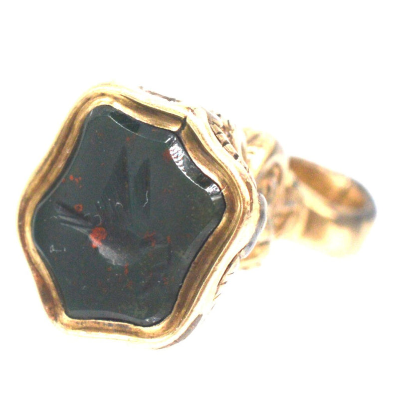Victorian Gold-Cased Bloodstone Dove & Olive Branch Fob Seal