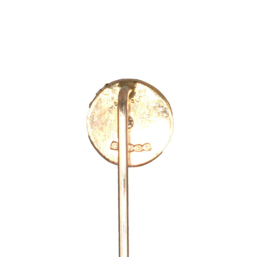 Vintage 9ct Gold Diamond Tie Pin with a Diamond | Parkin and Gerrish (UK)