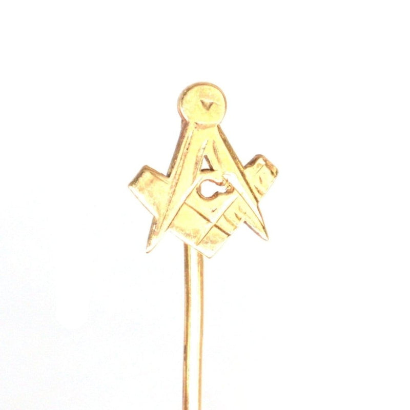 Épingle à cravate maçonnique vintage en or 9 carats