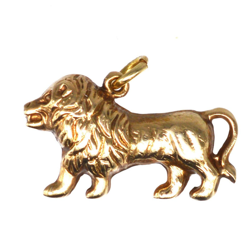 1960s 9ct Gold Leo Loin Charm Pendant