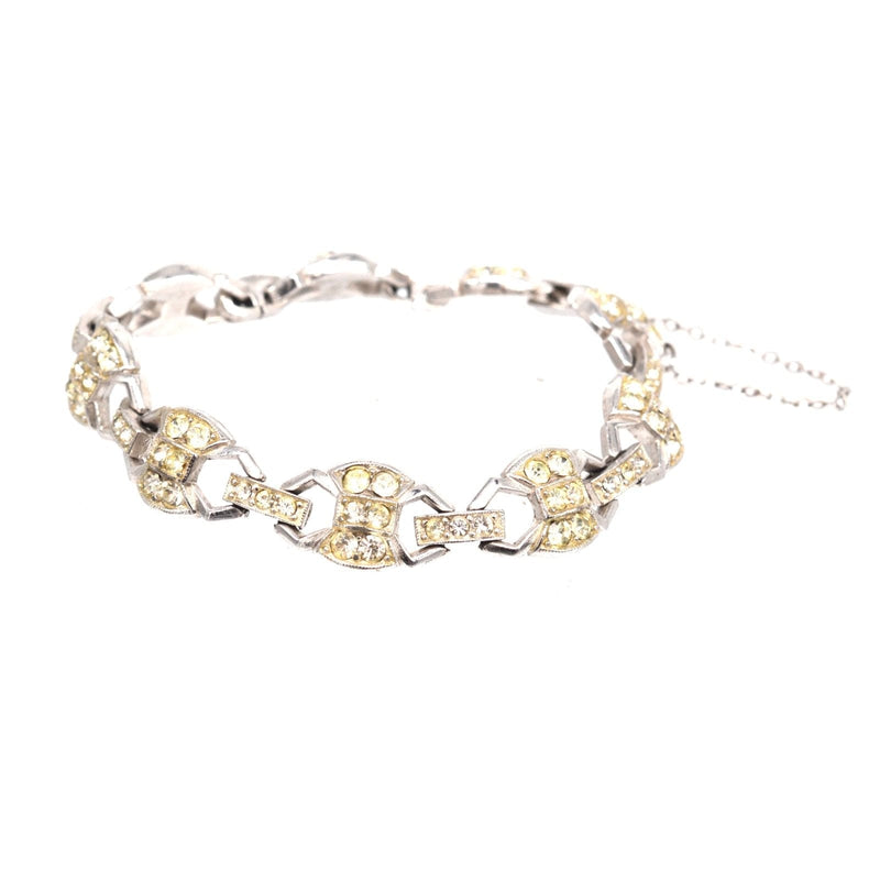 Art Deco Chrome Paste Bracelet