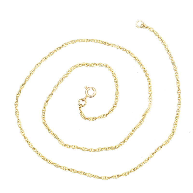 Contemporary 9ct Yellow Gold Prince of Wales Rope Chain 16"/40cm