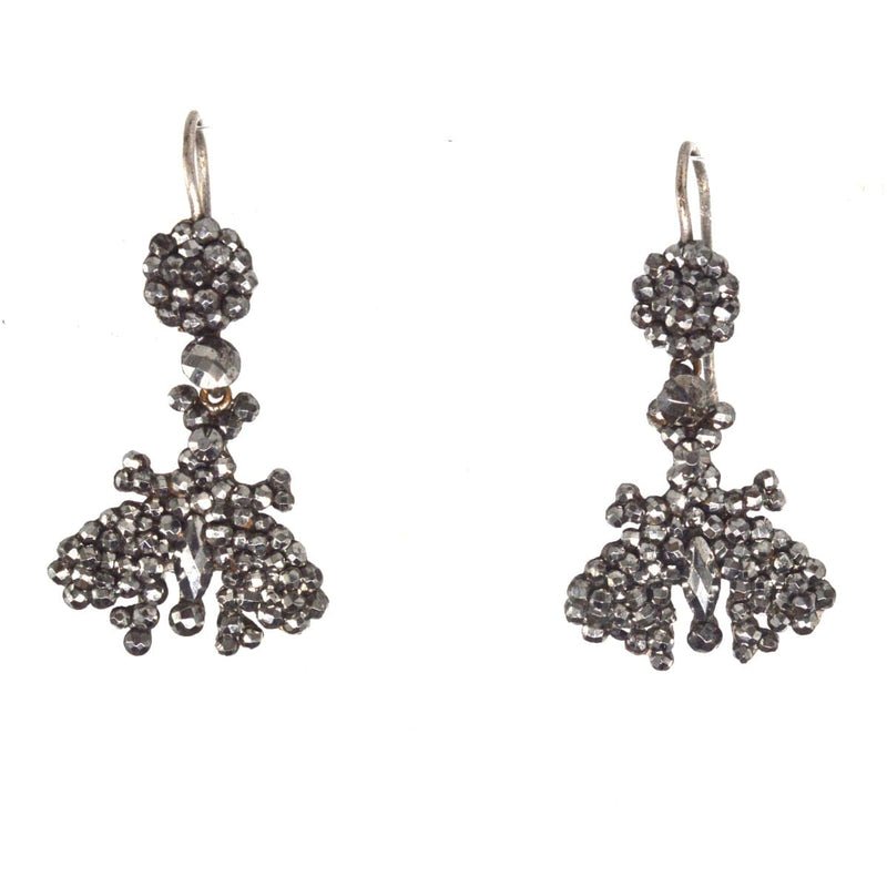 Early 19th Century Cut Steel Butterfly Earrings