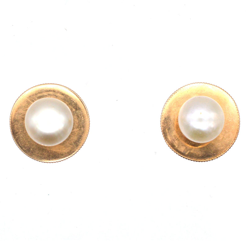 愛德華時代 15ct 黃金天然珍珠禮服耳環，原始盒子由聖莫爾頓街的 Fredrick Dixon 製作