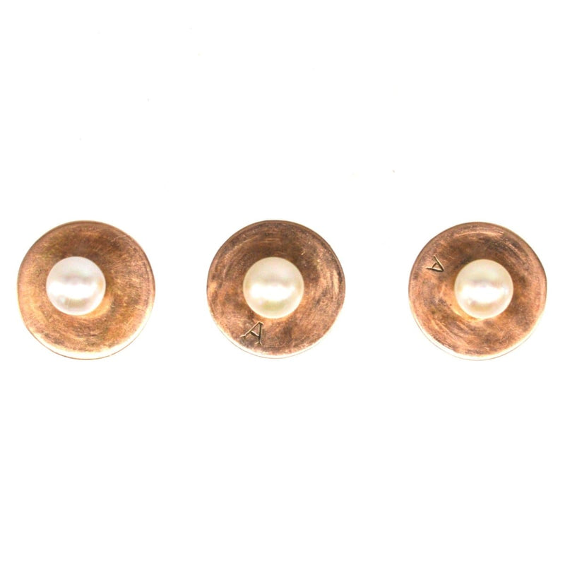Edwardian 9ct Gold Natural Pearl Dress Studs