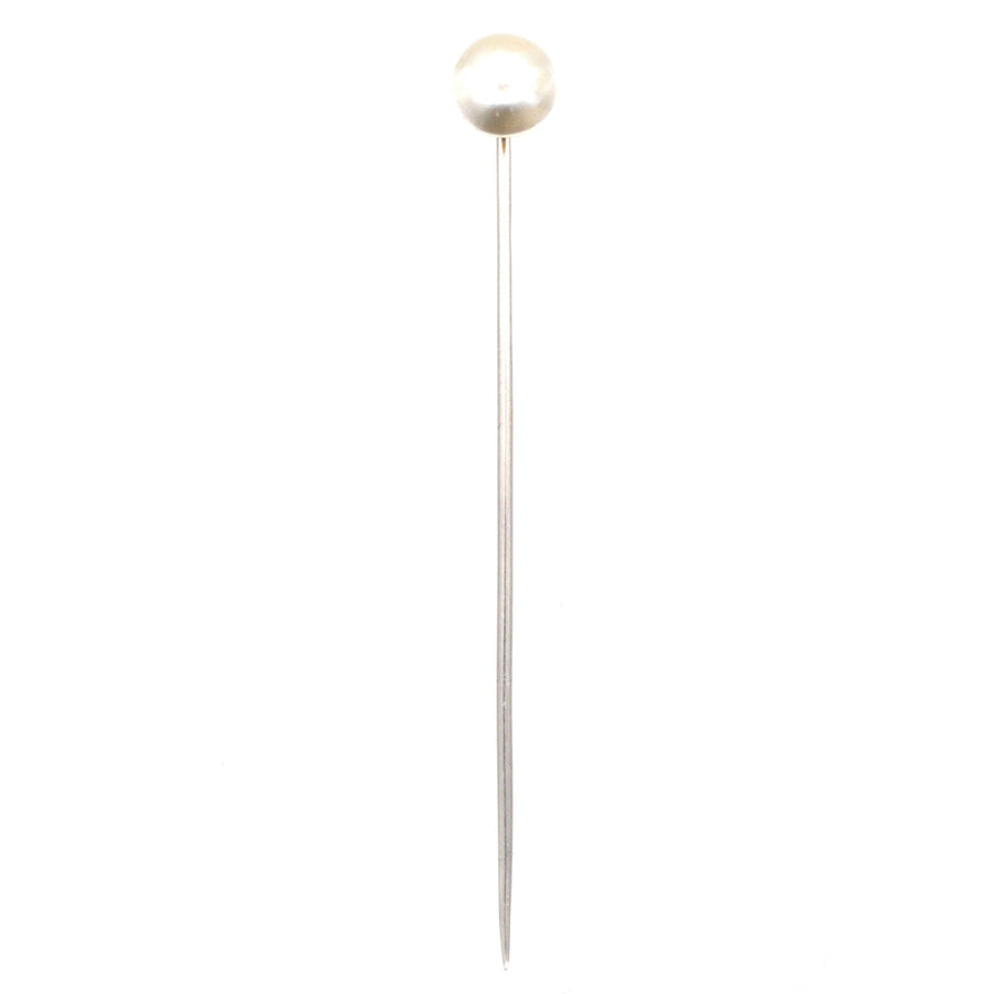 Edwardian Platinum & Natural Pearl Tie Pin | Parkin and Gerrish | Antique & Vintage Jewellery