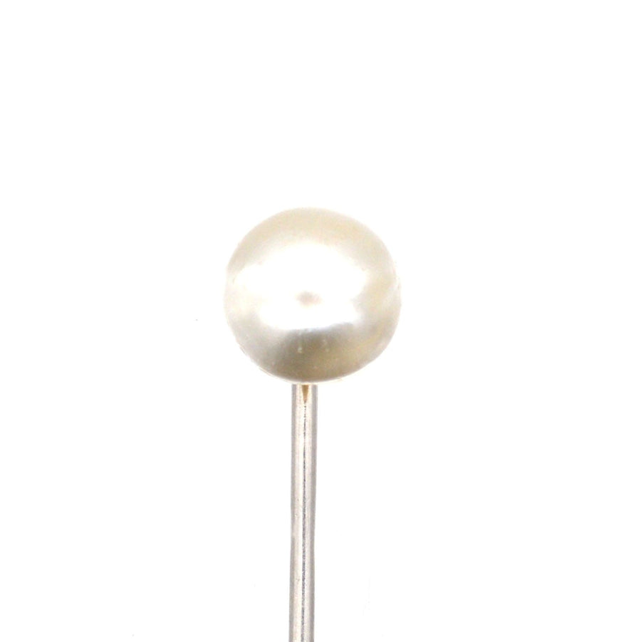 Edwardian Platinum & Natural Pearl Tie Pin | Parkin and Gerrish | Antique & Vintage Jewellery