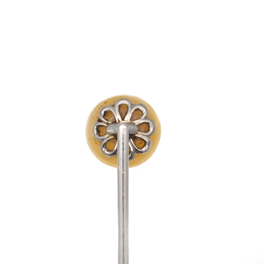 Edwardian Platinum & Natural Pearl Tie Pin | Parkin and Gerrish | Antique & Vintage Jewellery