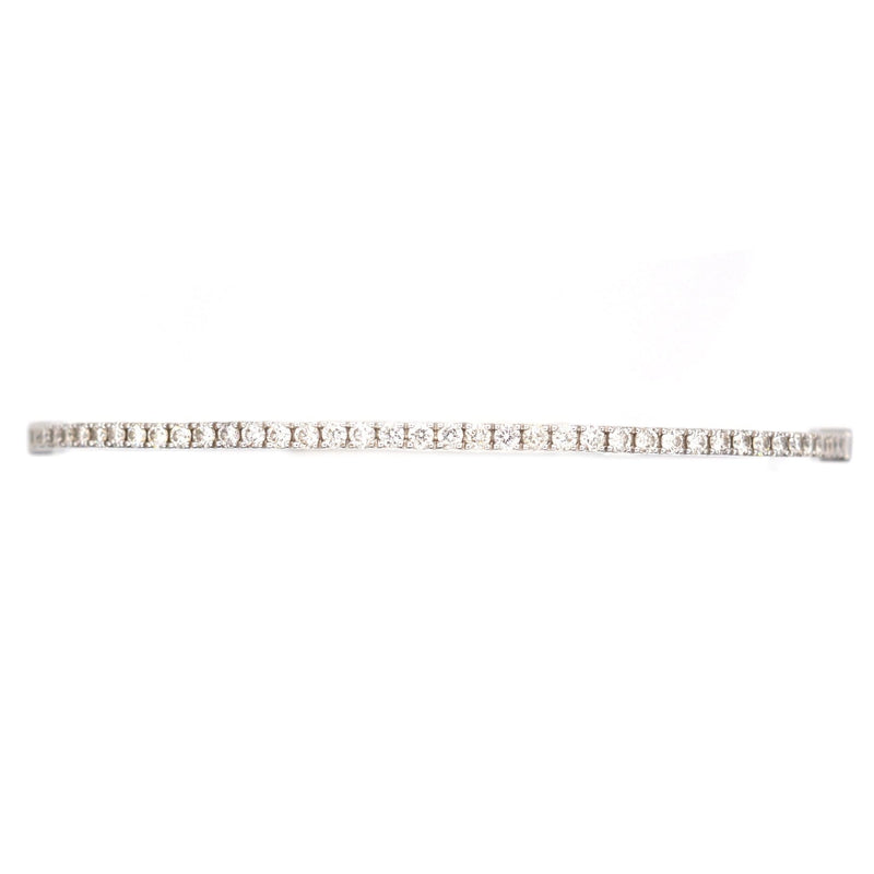 Modern 18ct White Gold, Diamond Bangle