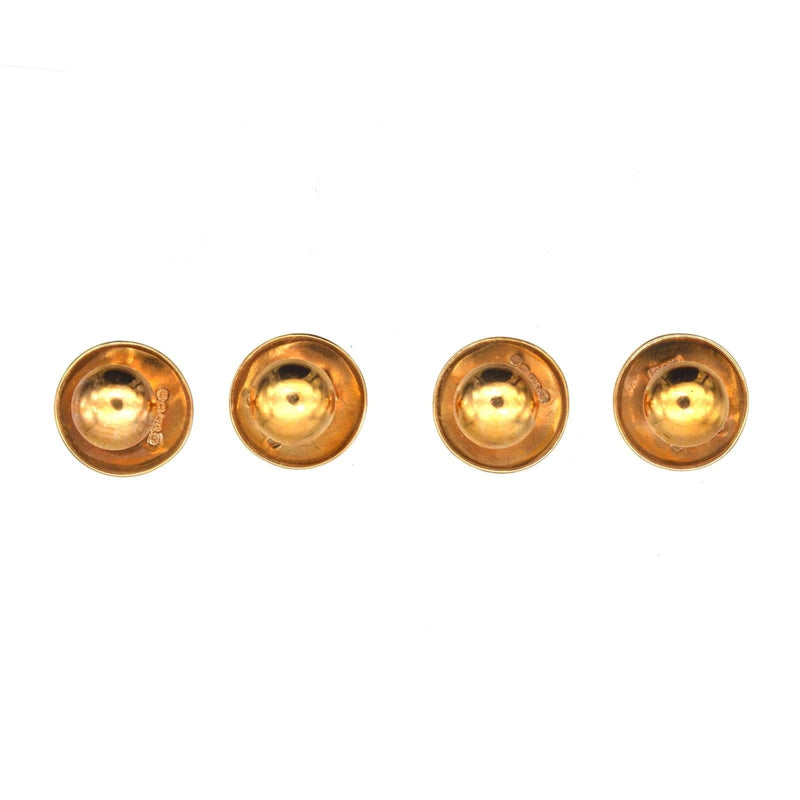 Modern 9ct Gold Dress Studs
