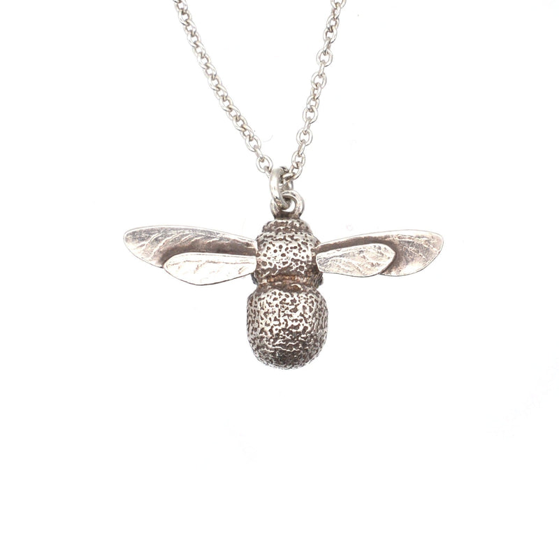 Modern Alex Monroe Silver Bumble Bee Pendant on a Chain