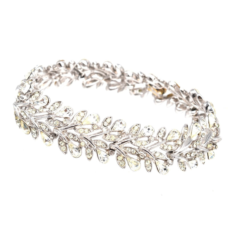 Trifari 1950s White "Diamond" Paste Bracelet