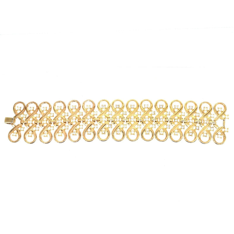 Trifari Gold-Tone Paste Bracelet
