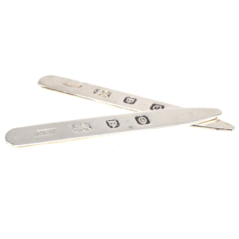 Vintage Sterling Silver Shirt Collar Stiffeners